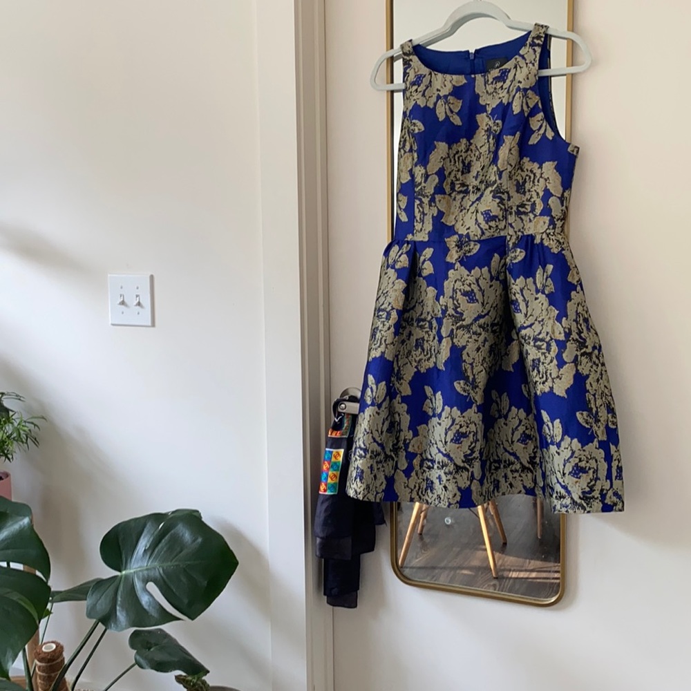 Adrianna Papell blue floral dress